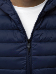 Moški brezrokavnik s kapuco mornarsko modri OZONEE JS/LY36