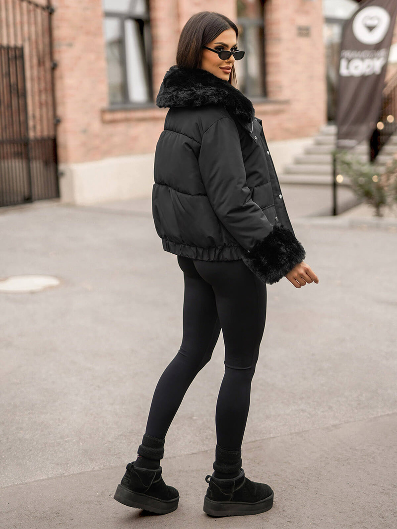 Ženska zimska jakna črna OZONEE O/H833