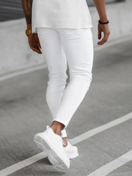 Moške kavbojke bele OZONEE E/5348/01Z