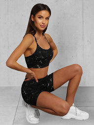 Ženski dvodelni komplet trenirka črn OZONEE O/XL015/1