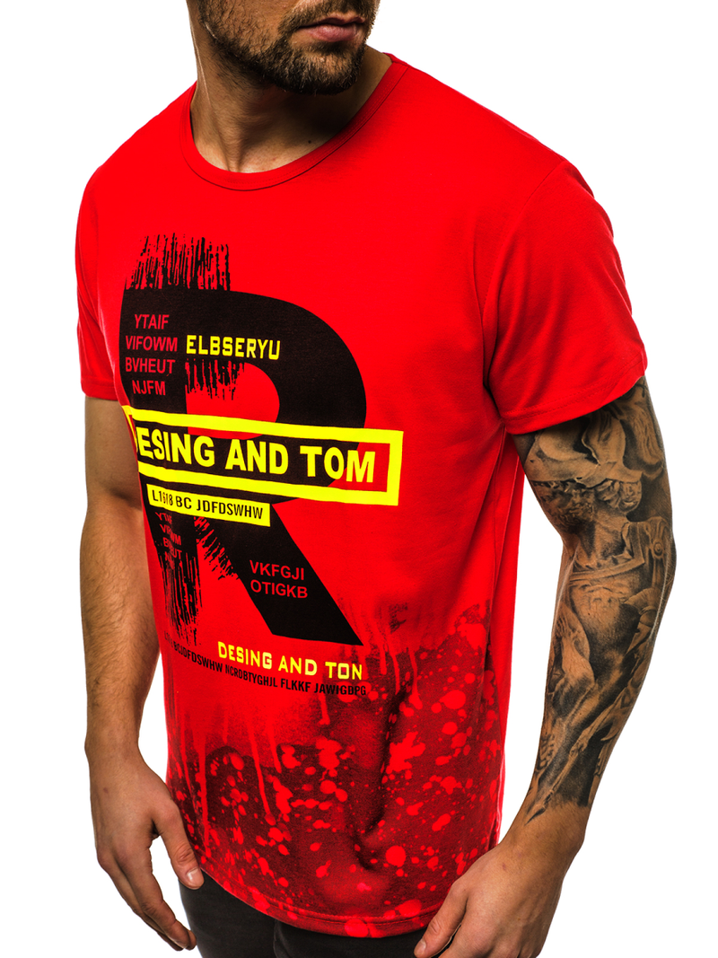 Moška majica rdeča OZONEE JS/KS1945