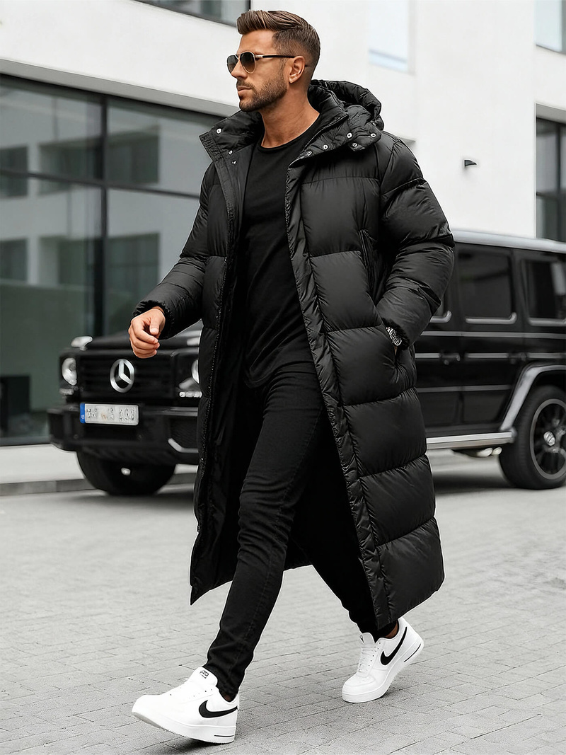 Moška zimska jakna črna OZONEE O/M3202Z