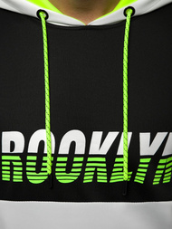 Moška jopa s kapuco črno-bela OZONEE JS/DD20127