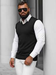 Moški pulover črni OZONEE NB/MM6005/4Z