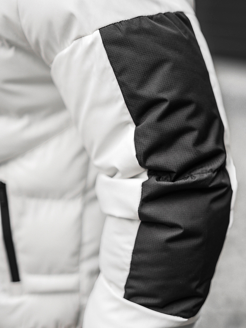 Moška zimska jakna bela OZONEE O/M798