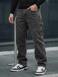 Moške kavbojke grafitne OZONEE O/KK2828/5Z