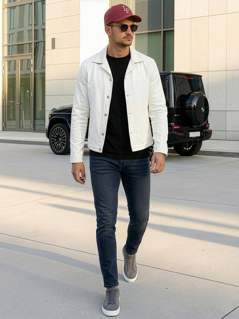 Moške kavbojke temno modre OZONEE O/JK2895AZ