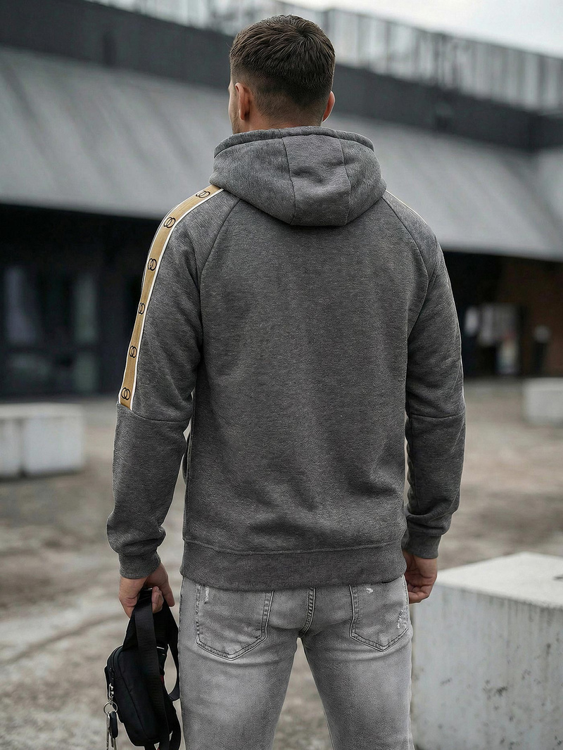 Moška jopa s kapuco grafitna OZONEE JS/8B1730/5Z