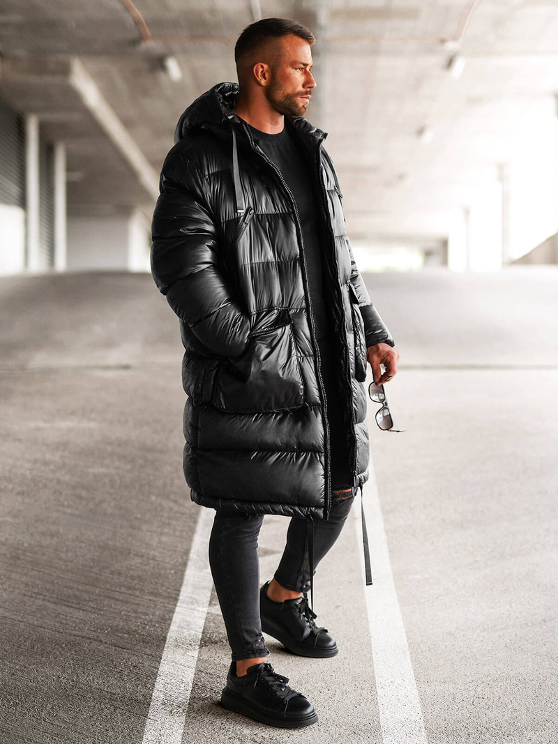 Moška zimska jakna črna OZONEE O/M3205Z