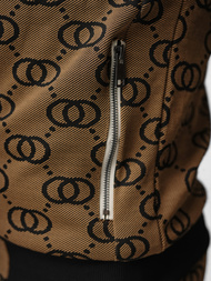 Moška trenirka temno-bež OZONEE O/FF5053AB