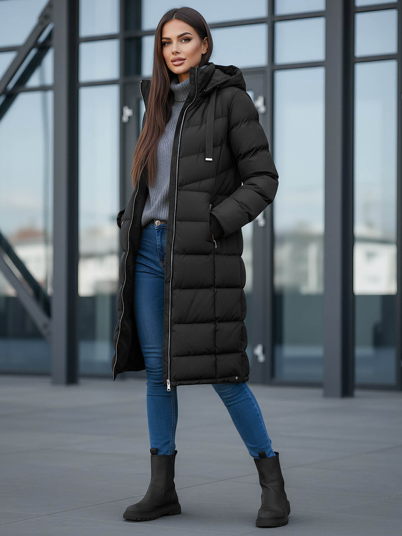 Ženska jakna črna OZONEE JS/M736/392Z