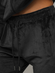 Ženski trenirka iz velurja črna OZONEE JS/8C1176/3Z