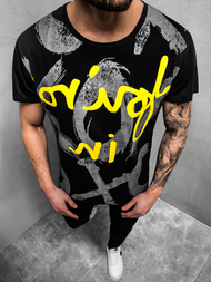 Moška majica črna OZONEE JS/KS1985Z