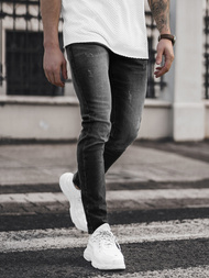 Moške kavbojke črne OZONEE NB/MP0057N