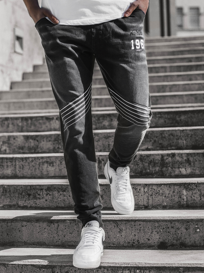 Moške hlače jogger črne OZONEE JS/KK1103