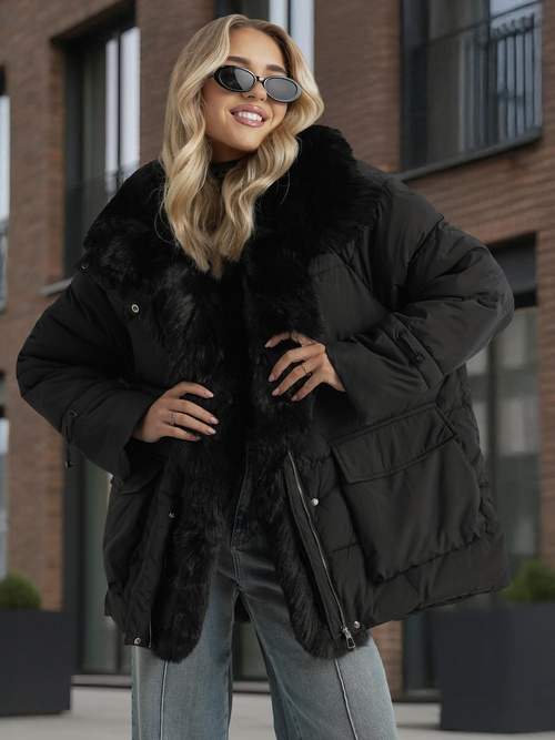 Ženska jakna črna OZONEE JS/16M9185/392