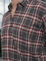 Elegantna moška srajca bordo OZONEE V/V178