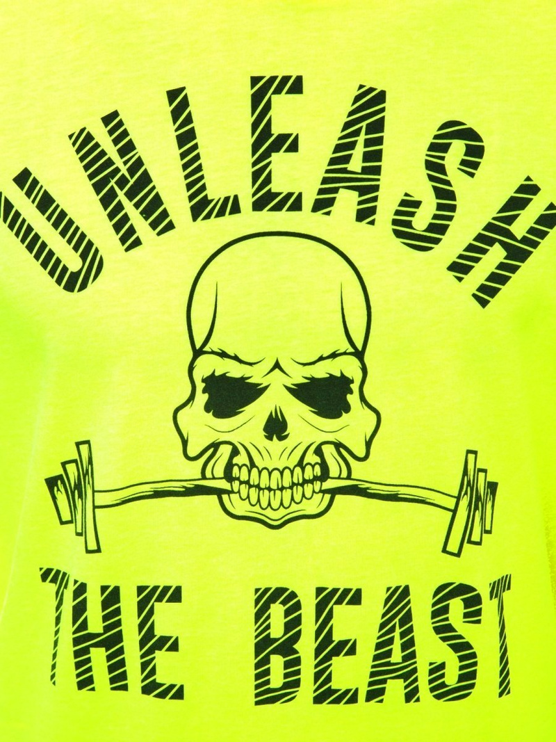 Moška majica brez rokavov rumeno-neon OZONEE MACH/M1214