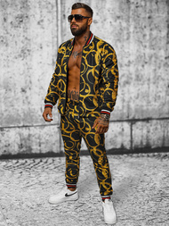 Komplet moški - jakna in hlače chino, zlati OZONEE O/5554/21Z