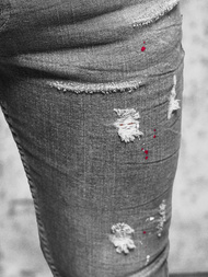 Moške kavbojke grafitne OZONEE O/MB459