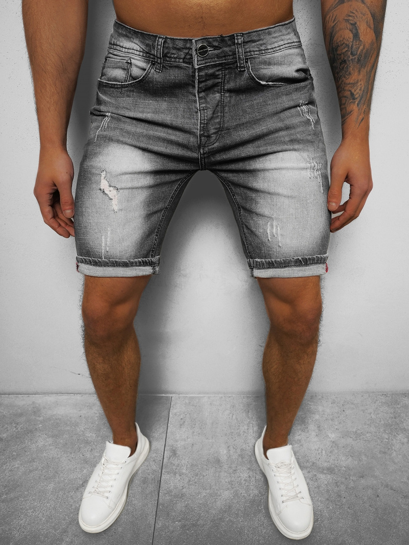 Moške Kratke Jeans Hlače Črne OZONEE NB/MP0044N