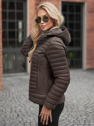 Ženska jakna rjavo-siva OZONEE JS/11Z8228Z