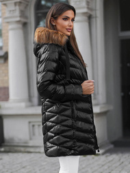 Ženska zimska jakna črno-rjava OZONEE JS/M778/392AZ