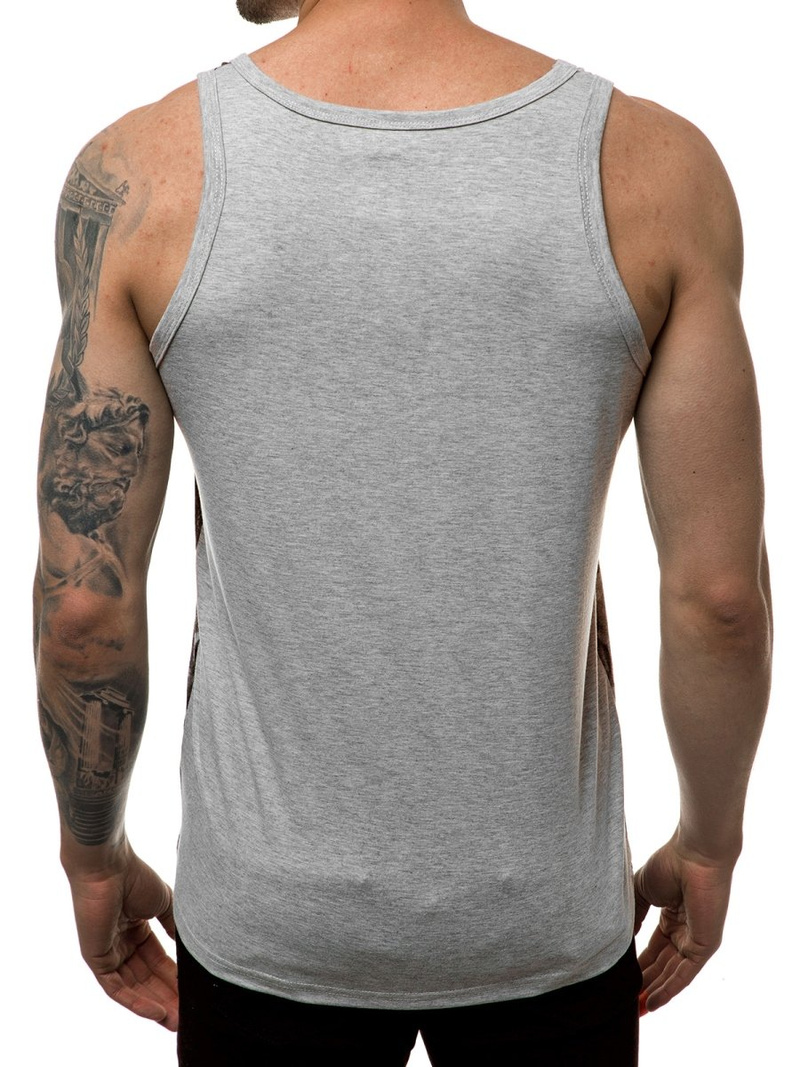 Moška majica brez rokavov siva OZONEE JS/SS11033