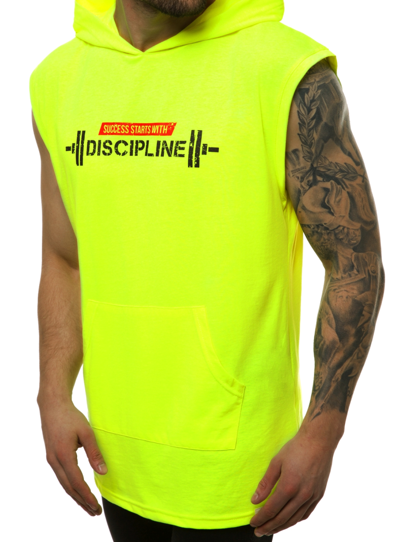 Moška majica brez rokavov rumeno-neon OZONEE MACH/M1211