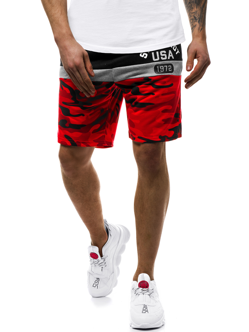 Moške kratke hlače rdeče OZONEE JS/KK300157