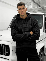 Moška jopa s kapuco črna OZONEE JS/8B1969/3