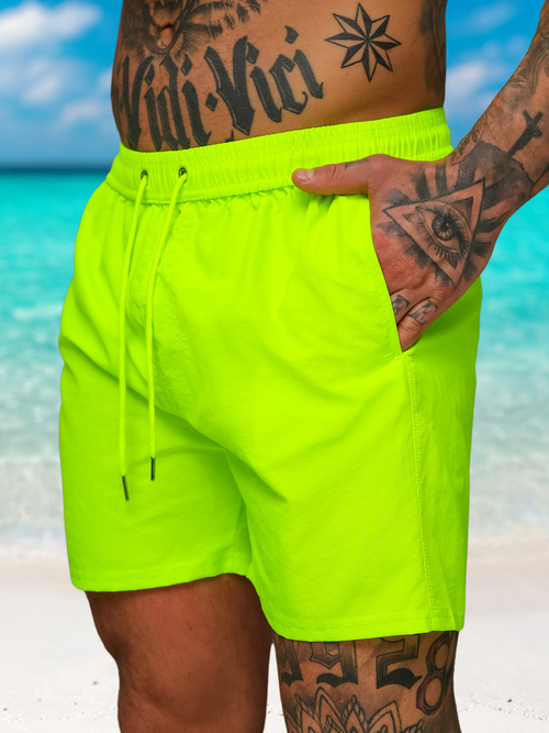Moške kopalne kratke hlače rumeno-neon OZONEE JS/XL018/81