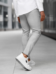 Moške hlače chino sive OZONEE DJ/5505Z