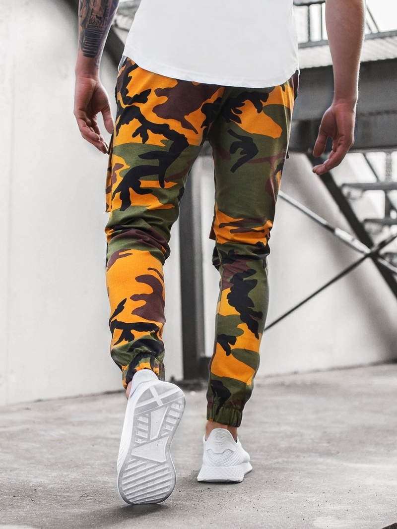 Moške hlače chino jogger rumene-kaki OZONEE G/2787