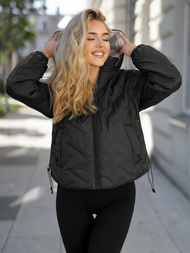 Ženska jakna črno-bež OZONEE JS/16M9315/392B