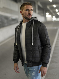 Moška jakna črna OZONEE JS/8M985/392Z