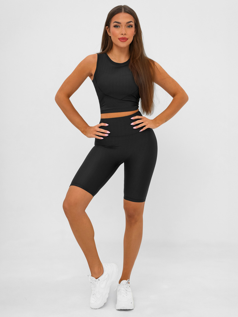 Kratke črne ženske pajkice OZONEE JS/17K597/3