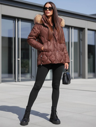 Ženska jakna čokolada OZONEE JS/5M3226/158Z