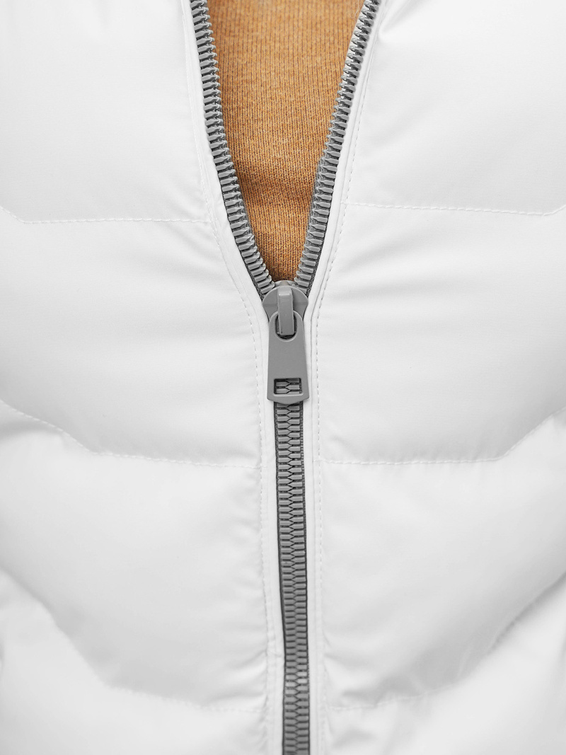 Ženski brezrokavnik s kapuco bela OZONEE N/7042