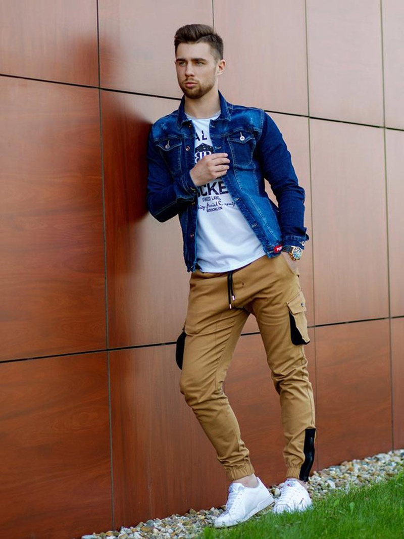 Moške hlače jogger camel OZONEE A/705