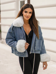 Ženska jeans jakna modra OZONEE JS/11Z8219