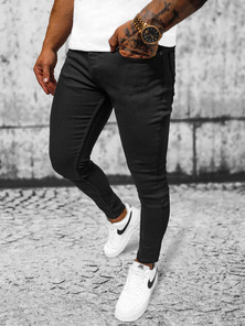 Moške Kavbojke Črne OZONEE E/5348/02