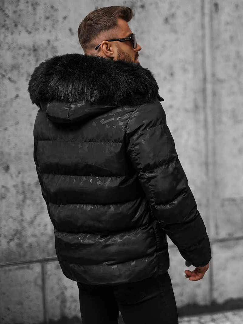 Moška zimska jakna črna OZONEE JS/27M8109