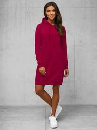 Ženska jopa s kapuco bordo OZONEE JS/YS10005/21Z