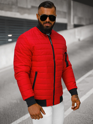 Moška bomber jakna rdeča OZONEE JS/MY02Z 