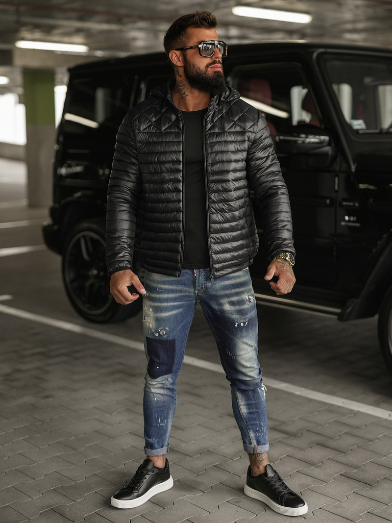 Moška jakna črna OZONEE JS/16M9328/392BZ