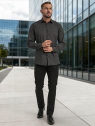 Moška srajca črna OZONEE V/V184