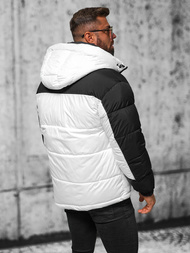 Moška jakna belo-črna OZONEE JS/31M5008