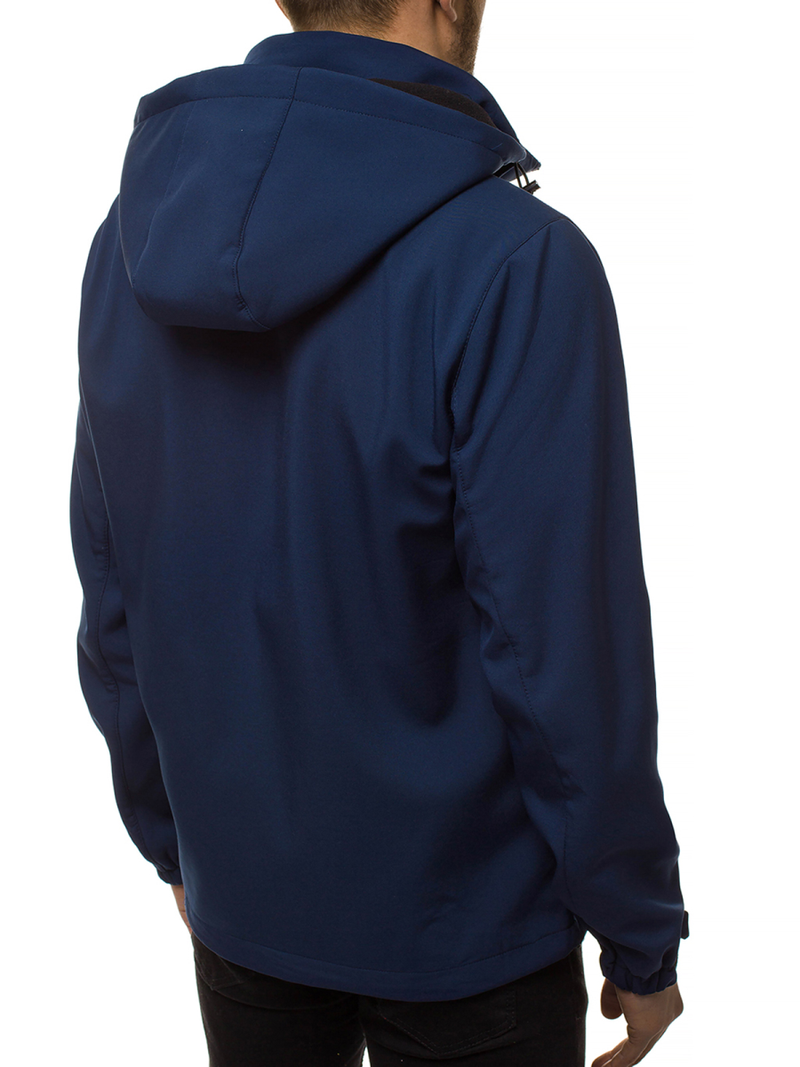 Moška softshell jakna s kapuco mornarsko modra OZONEE JS/56008Z