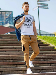 Moške hlače jogger camel OZONEE A/705